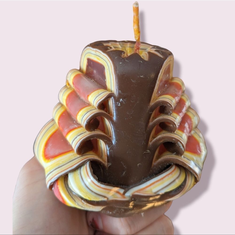 Psychedelic 70's Vintage Candle